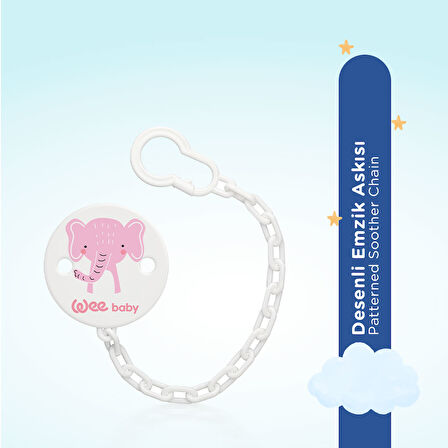 Desenli Emzik Askısı Pembe