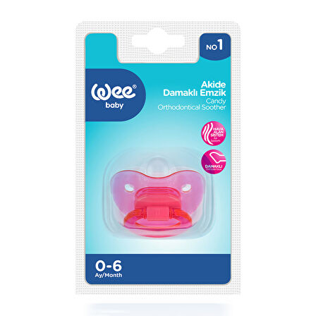 Wee Baby Akide Damaklı Emzik No:1 - PEMBE