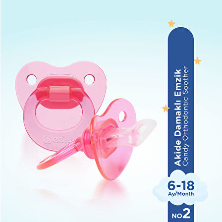 Wee Baby Akide Damaklı Emzik No:2 - PEMBE