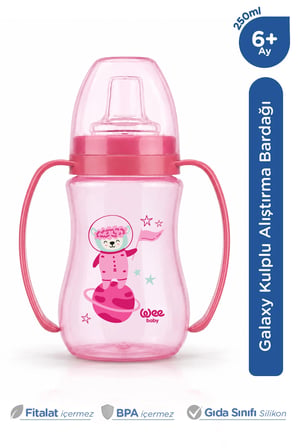 Wee Baby Galaxy Akıtmaz Alıştırma Bardak 250 ml Pembe 6+ Ay