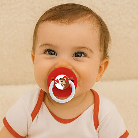Wee Baby Cool Yuvarlak Uçlu Emzik No:2 - KIRMIZI KAPİBARA
