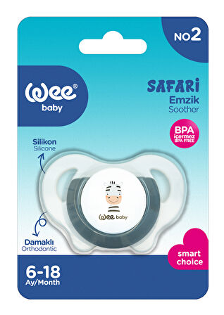 Wee Baby Safari Emzik No:2 - GRİ