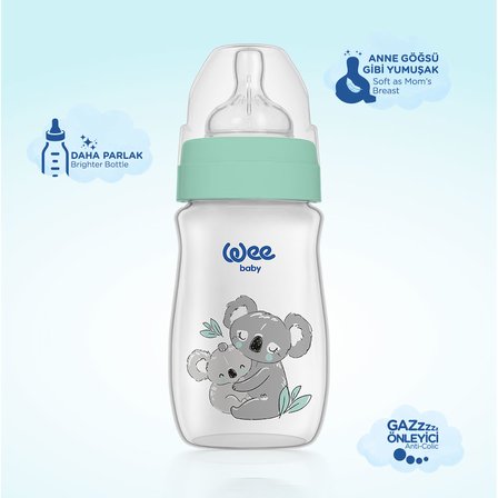 Wee Baby Safari PP Biberon 250 ml Koala 0-6 Ay