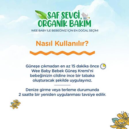 Wee Baby Organik İçerikli Bebek Güneş Kremi 75 ml (2 Adet)