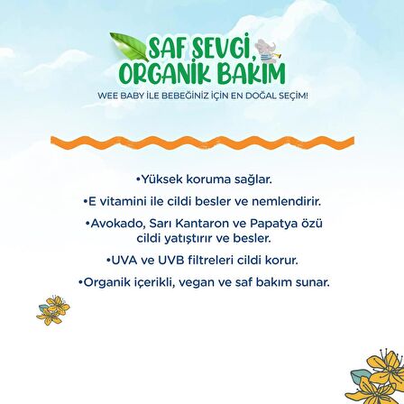 Wee Baby Organik İçerikli Bebek Güneş Kremi 75 ml (2 Adet)