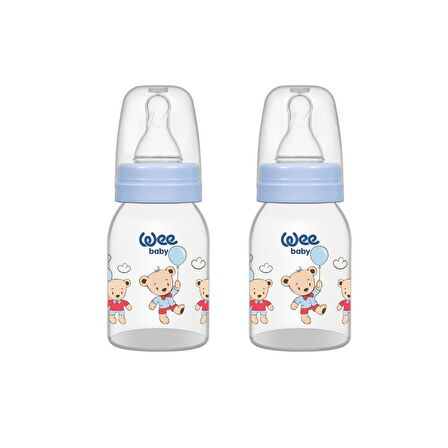 Wee Baby Klasik PP Biberon 125 ml - Mavi (2'li Set) BULK