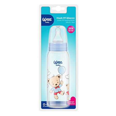 Wee Baby Klasik Pp Biberon 250 ml - Mavi (2'li Set)