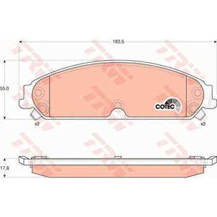 Chrysler On Fren Balatası Lancıa Thema 3.0 Chrysler 300c - Trw Gdb4134