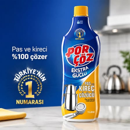 Porçöz Pas ve Kireç Çözücü 1000 ml x4