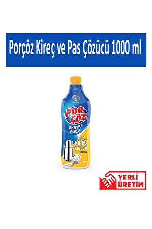 Porçöz Kireç ve Pas Çözücü 1000 Ml x 4 Adet