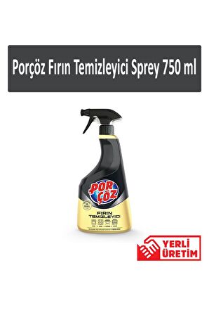 Porçöz Fırın Temizleyici Sprey 750 ml x 4 Adet