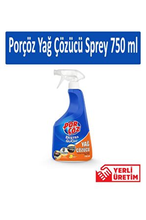 Porçöz Yağ Çözücü Sprey 750 ml x 4 Adet