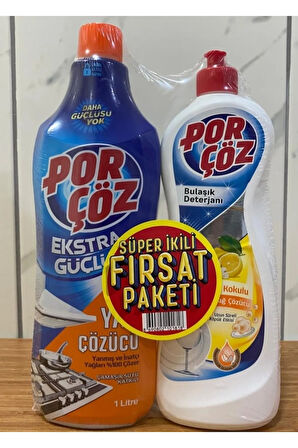 Porcöz Yağ Çözücü 1000 ml 675 ml Bulaşık Deterjani