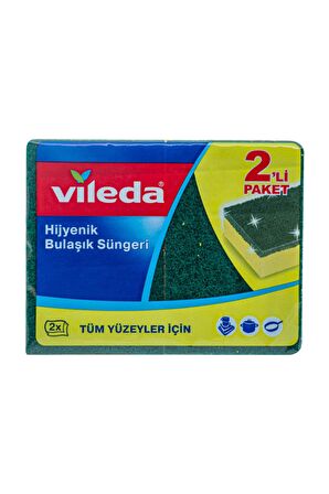 Vileda Yeşil Bulaşık Süngeri 1+1 