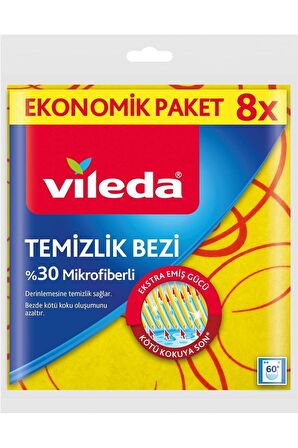 Vileda Temizlik Bezi %30 Mikrofiberli 8 li