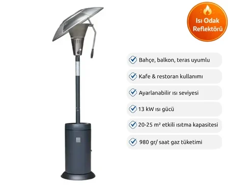 Aygaz Isı Odağı Dış Mekan Isıtıcı - X13 - Gri Mavi