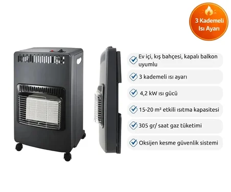 Aygaz İç Mekan Isıtıcı Eko BL4200C - Katlanır