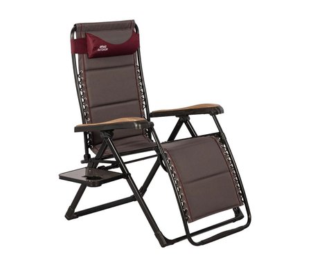 EKSTRA GENİŞ ALÜMİNYUM ŞEZLONG SANDALYE – 120 kg Kapasiteli, Konforlu ve Şık – Zero Gravity Lounger Tasarımı, Boyun Yastığı, Katlanabilir Yan Sehpa, Ayak Uzatma Desteği