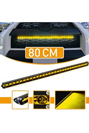 Cree 30 Led 90w Yayıcı Delici Ince Sarı Off Road Led Bar 80 cm