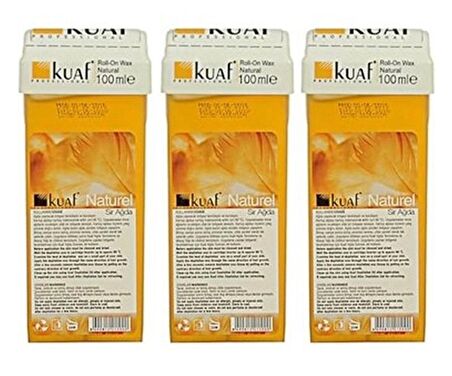 Kuaf Profesyonel Kartuş Sir Ağda Naturel 100 Gr 3 Adet