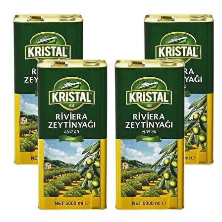 Kristal Riviera Zeytinyağı Teneke 4 x 5 L