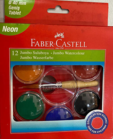  Faber Castell 12 Renk Jumbo Sulu Boya