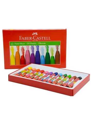Faber Castell 12 li Karton Kutulu Yağlı Pastel Boya 5 Adet