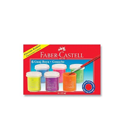 Faber-Castell Guaj Boya 6 LI 15 ML Fosforlu 5170 160403