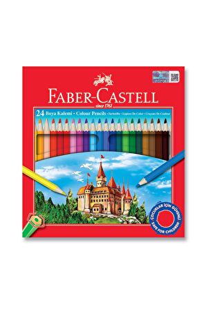 Kuru Boya Kalemi 24 Renk Karton Kutu Faber Castell 24 Renk Karton Kutu Tam Boy Kuruboya