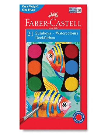 Faber Castell 21 Renk Büyük Boy Sulu Boya 125021