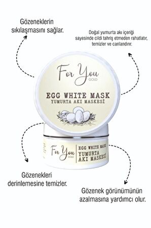 Egg White Pore Gözenek Maskesi - Gözenek Temizleyici, Sıkılaştırıcı Maske