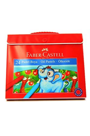 Pastel Boya 24 Renk Plastik Çantalı Faber Castel 24 Renk Pastel Boya Çantalı Plastik