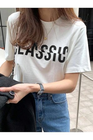 Unisex Classical Baskılı Tasarım Tshirt