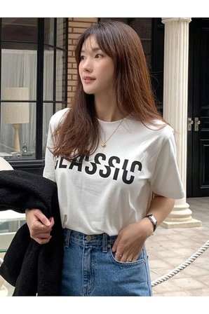 Unisex Classical Baskılı Tasarım Tshirt