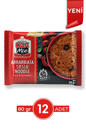 Arrabbiata Soslu Noodle 12'li Paket