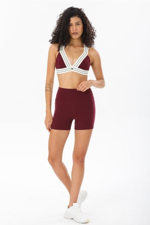 Push Up Kısa Şort Bordo