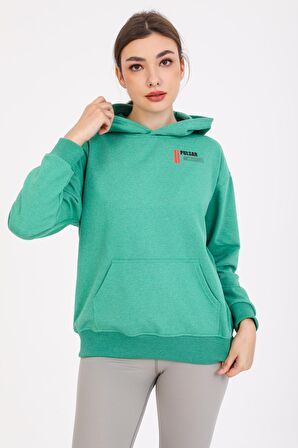 Kapşonlu Sweatshirt Hoodie Yeşil