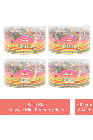Balin Kutu Klass Meyveli Mini Bonbon Şekerler 700 gr x 4 Adet