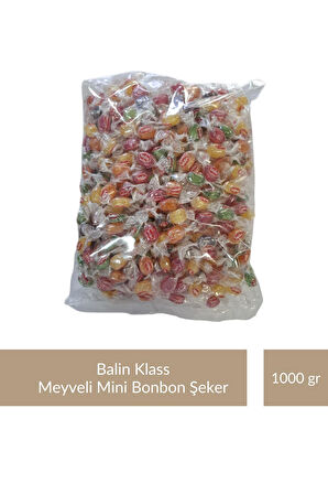 Balin Poşet Klass Meyveli Mini Bonbon Şeker 1000 gr x 3 Adet