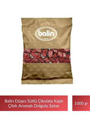 Balin Düşes Çikolata Kaplı Çilek Aromalı Sert Şeker 1000 gr x 3 Adet