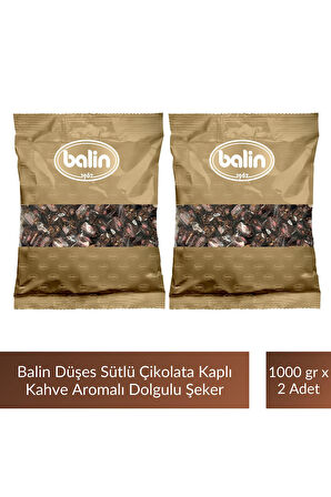 Balin Düşes Çikolata Kaplı Kahve Aromalı Sert Şeker 1000 gr x 2 Adet