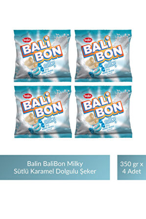 Balin Balibon Milky Sütlü Karamel Dolgulu Şeker 350 gr x 4 Adet