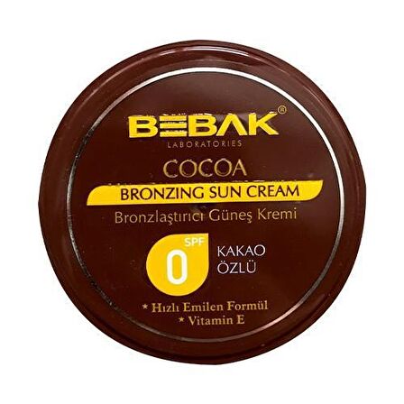 Bebak Kakao Yağı Bronzlaştırıcı Krem 100 ml