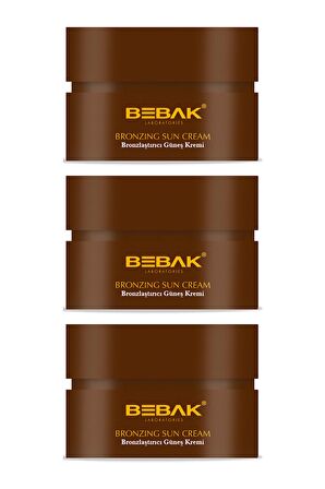 Bebak Kakao Özlü Bronzlaştırıcı Güneş Kremi 100 Ml 0 Spf 3 Adet