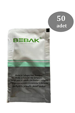 Bebak Seyahat Boy Biotin & Colagen Şampuan 10ml x 50 adet