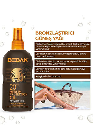 Bronzlaştırıcı Yağ 20 Spf 150 Ml