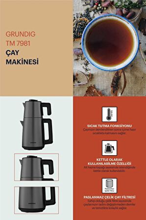 TM 7981 1650 Watt Delisia Çay Makinesi