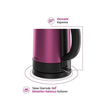 Altus AL 728 Işıklı Çelik 1.7 Lt Kettle