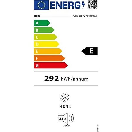 Beko 7781 EB 8 Çekmeceli Dikey No Frost Derin Dondurucu