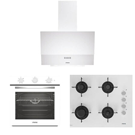 Altus  (ALA 321 W  - ALA 159 DHW -ALA 540 W) Beyaz Ankastre Set